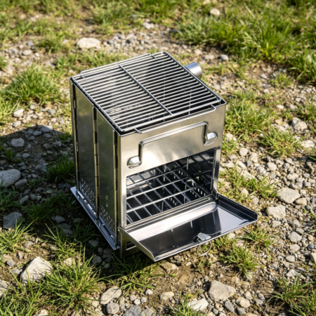Large Foldable Multi-Fuel Stainless Camp Stove