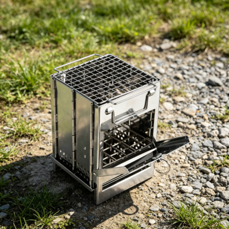 Compact Folding Stainless Rocket Camp Stove
