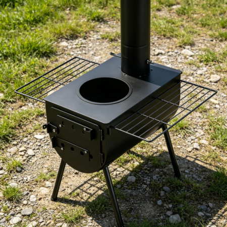 118" Alloy Steel Tent Stove with 3000 cu in Firebox