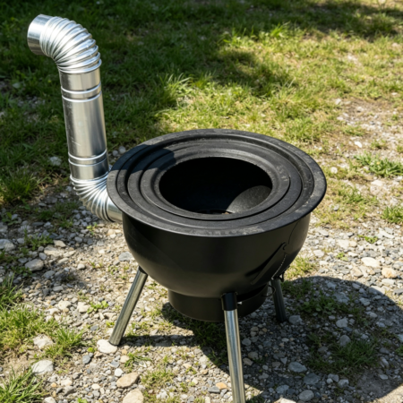 Multifunction Wood Rocket Stove with Grill Rack