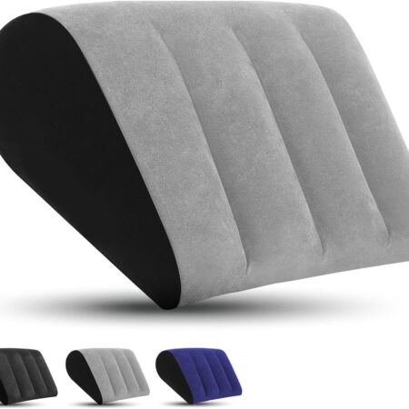 Inflatable Wedge Pillow Camping Cushions – Portable Folding Body Positioners Lightweight Wedge Pillow,Cushion for Yoga,Sleeping,Travel,Reading Lumbar Cushion for Back Pain and Pressure Relief