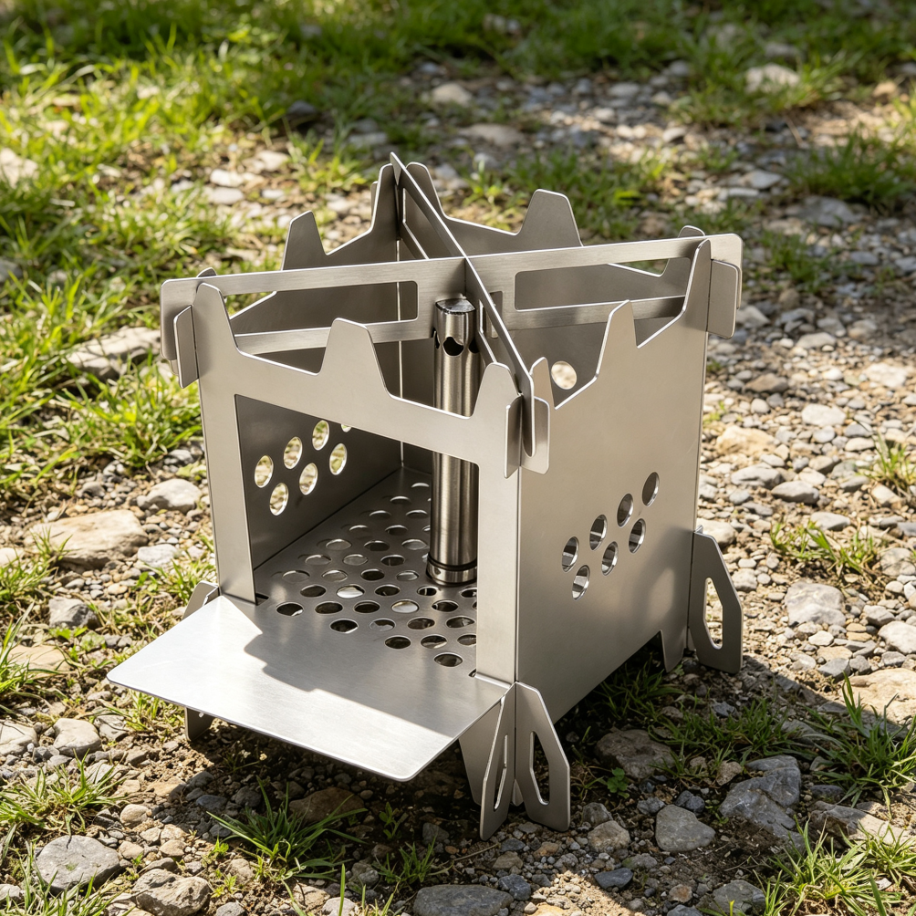 Portable Backpacking Stainless Rocket Stove - Image 2