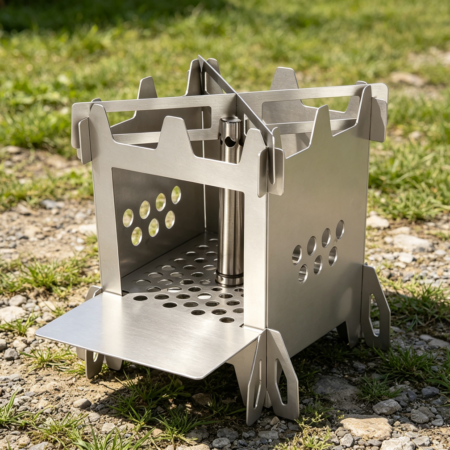 Portable Backpacking Stainless Rocket Stove