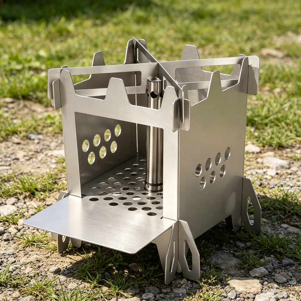 Portable Backpacking Stainless Rocket Stove