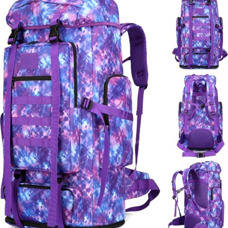 100L Unisex Tactical Gear Hiking Backpack Rucksack